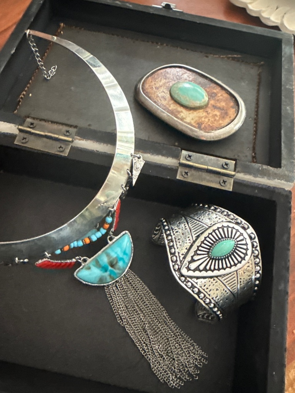 Turquoise bundle with jewlrey box